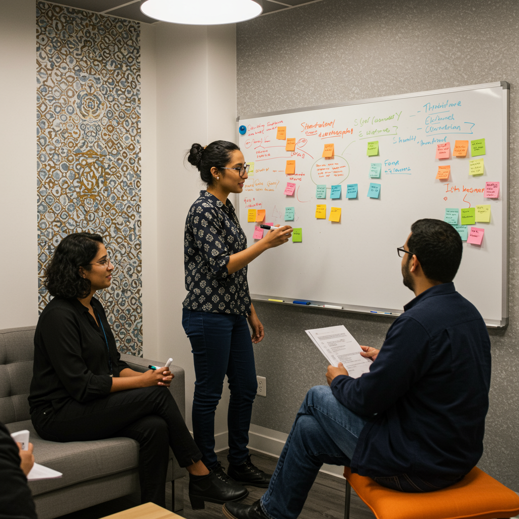 Small group of diverse entrepreneurs
